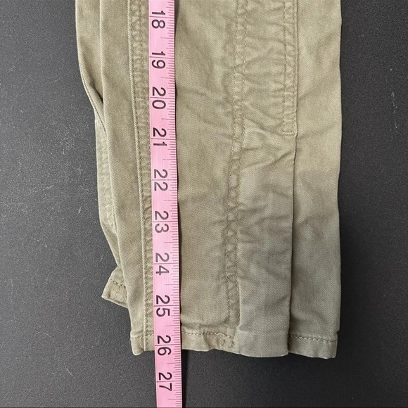 J. Crew Pants Womens 25 Moto Skinny Zip Slit Front Hem Olive Green Military K - Picture 7 of 9